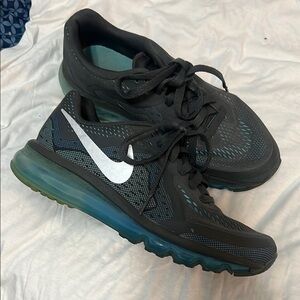 Nike Black and Teal Running Shoes